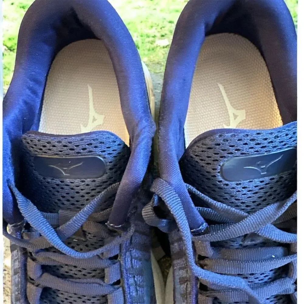 Mizuno Wave Rider Waveknit Navy Blue Women's Athletic Shoes